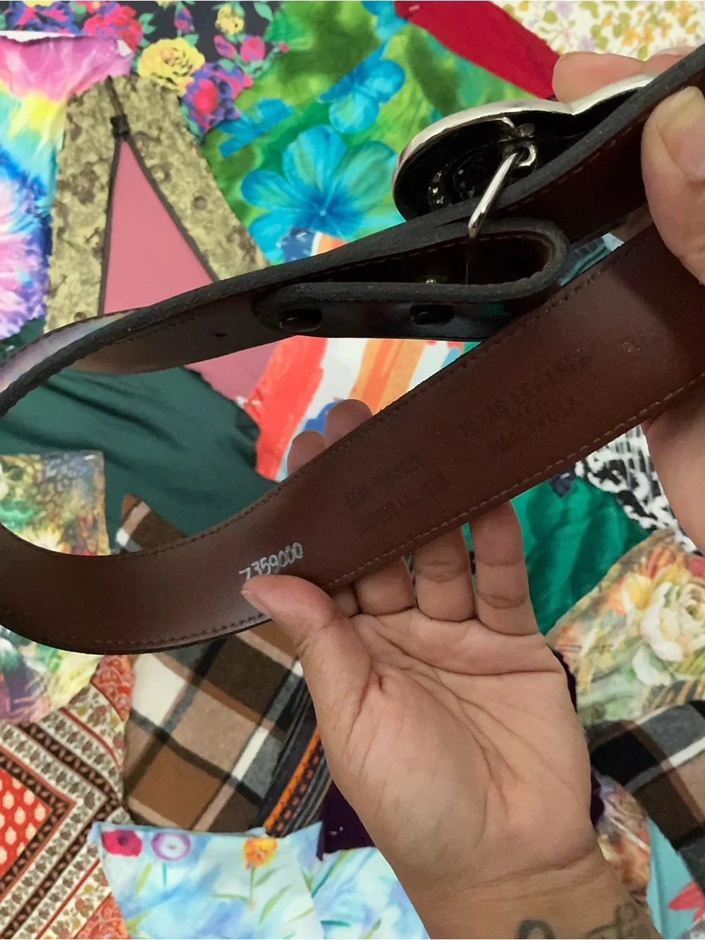 Women’s Black Leather Belt with Rhinestone Heart Buckle